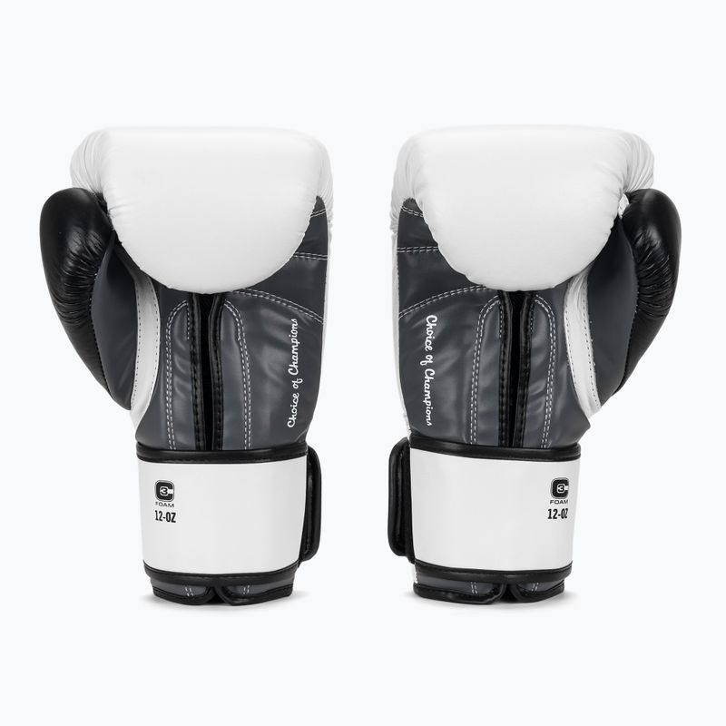 Mănuși de box Everlast Powerlock OG H&L Leather Advanced Training white/black 3