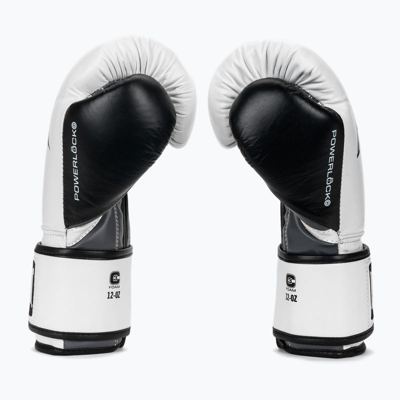 Mănuși de box Everlast Powerlock OG H&L Leather Advanced Training white/black 4