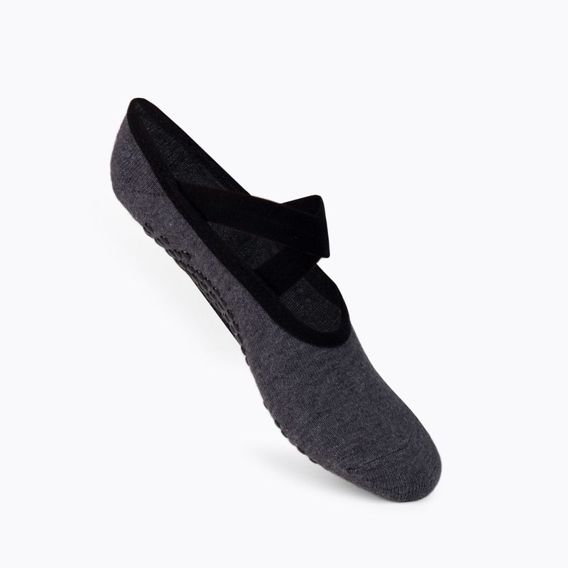Șosete antiderapante de yoga pentru femei Gaiam, grafit, 63709