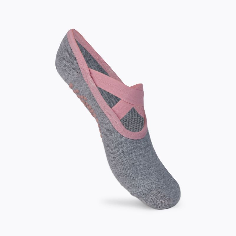 Șosete antiderapante de yoga pentru femei Gaiam, gri, 63755