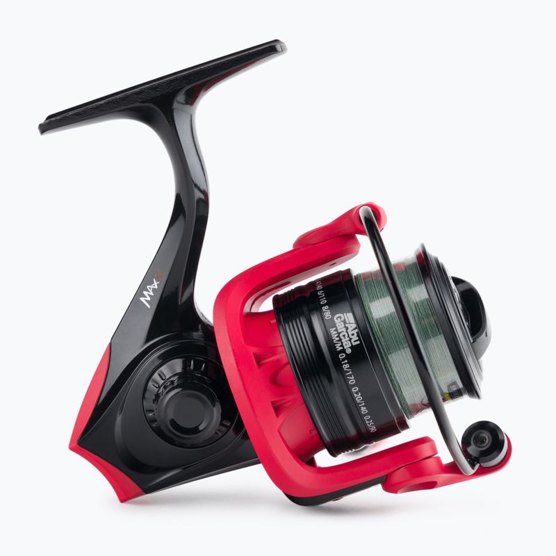 Abu Garcia Max X + rolă de spinning cu împletitură 0.12Mm Braid negru/roșu 1530853