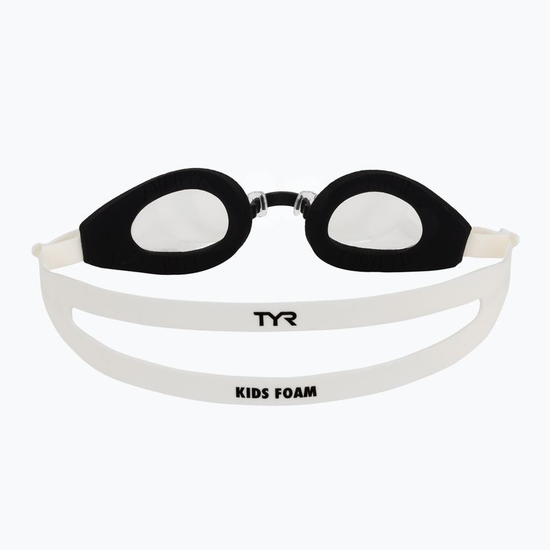 Ochelari de înot pentru copii TYR Foam Youth clear/black/white 4