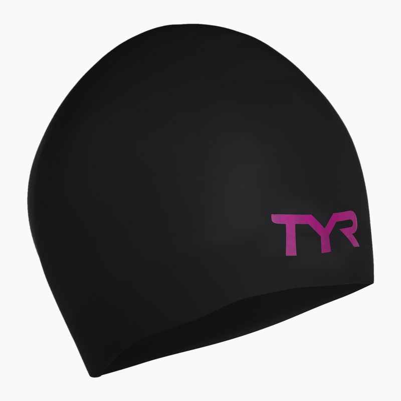 Cască de înot TYR Wrinkle-Free negru-roză LCSLB_121