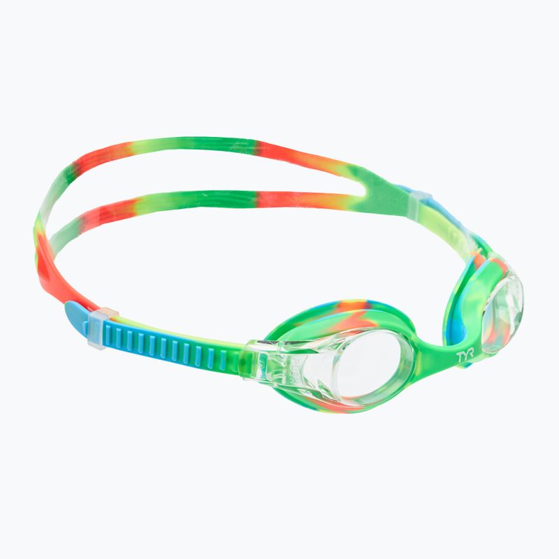 Ochelari de înot pentru copii  TYR Swimple Tie Dye Non-Mirrored clear/ green/ orange