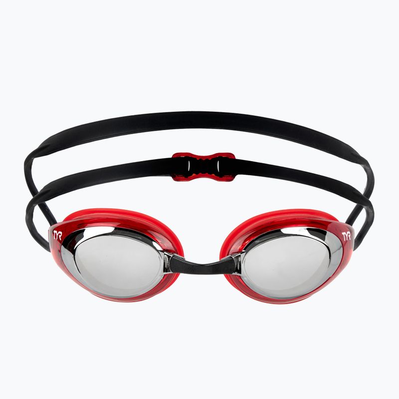 Ochelari de înot  TYR Blackhawk Racing Mirrored silver/ red/ black 2