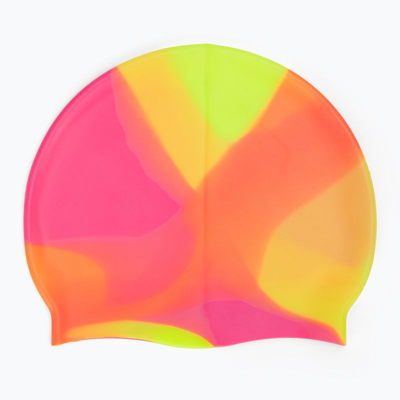 Cască de înot pentru copii TYR Tiedye Silicone Multicolor Jr yellow/pink/orange 2