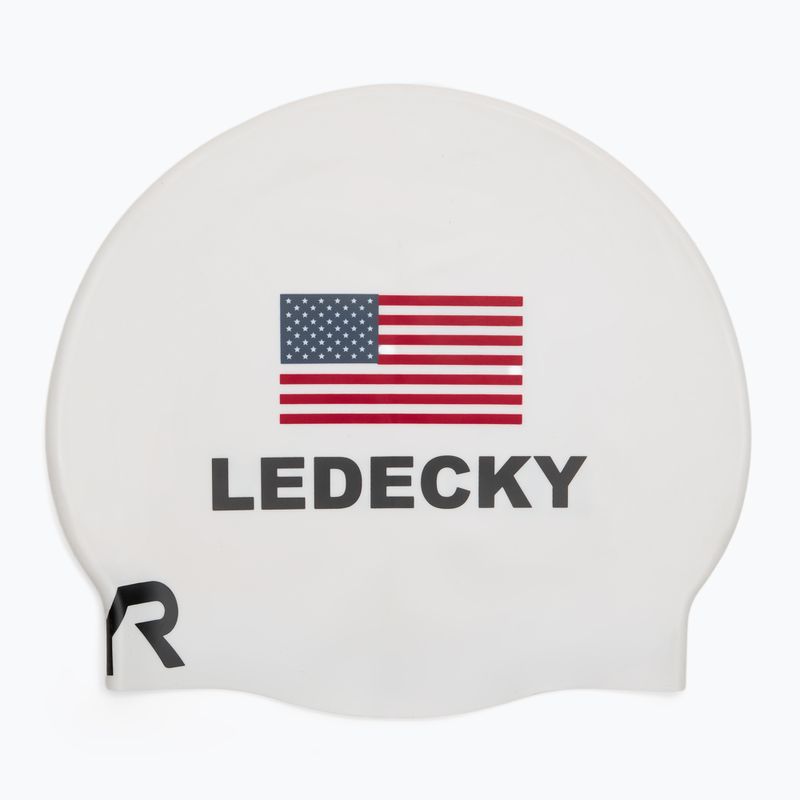 Cască de înot TYR Ledecky Silicone white 2