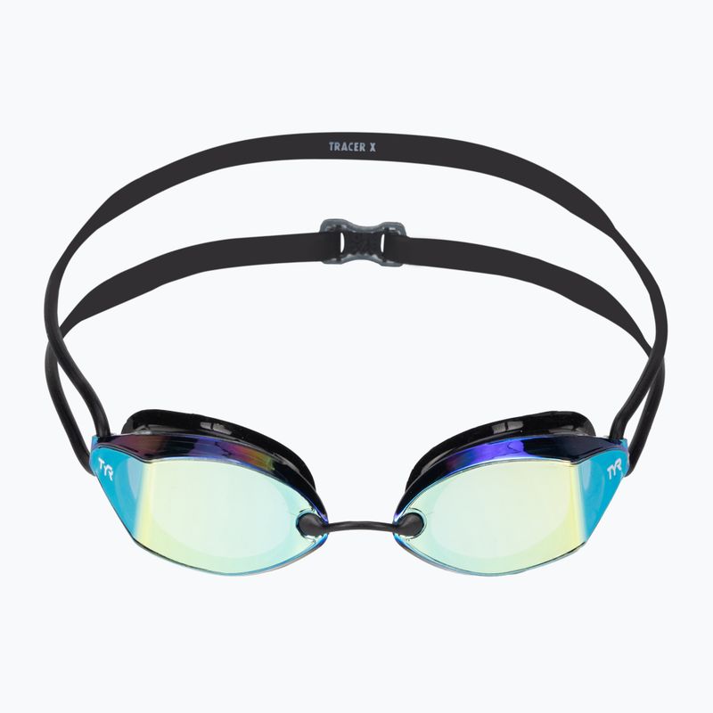 Ochelari de înot TYR Tracer-X Racing Mirrored negru-aurii LGTRXM_751 2