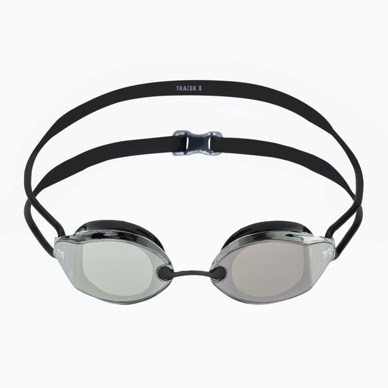 Ochelari de înot TYR Tracer-X Racing Nano Mirrored silver/black 2