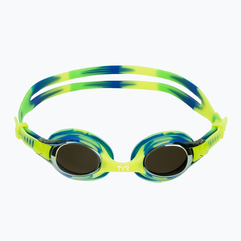 Ochelari de înot pentru copii TYR Swimple Tie Dye Mirrored gold/green/blue 2