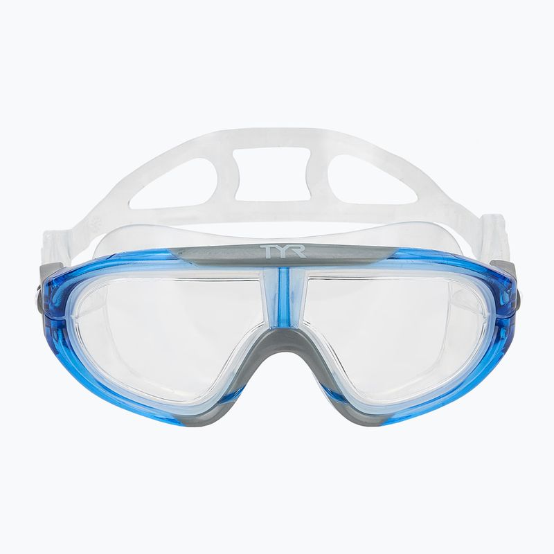 Mască de înot TYR Orion clear/ blue/ grey 2
