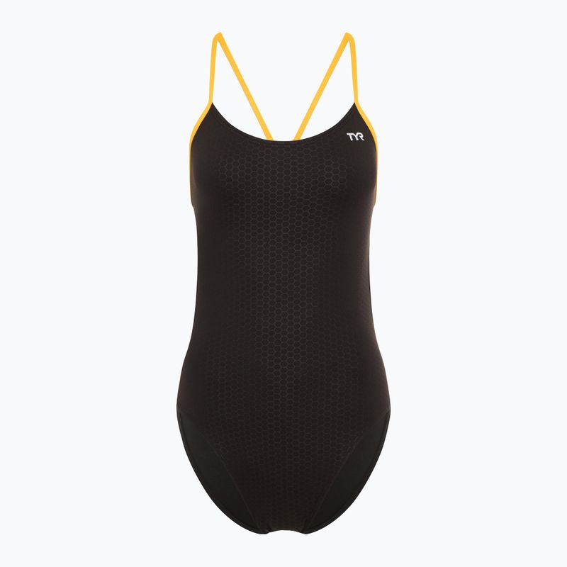 Costum de baie dintr-o bucată pentru femei TYR Hexa Cutoutfit black/gold