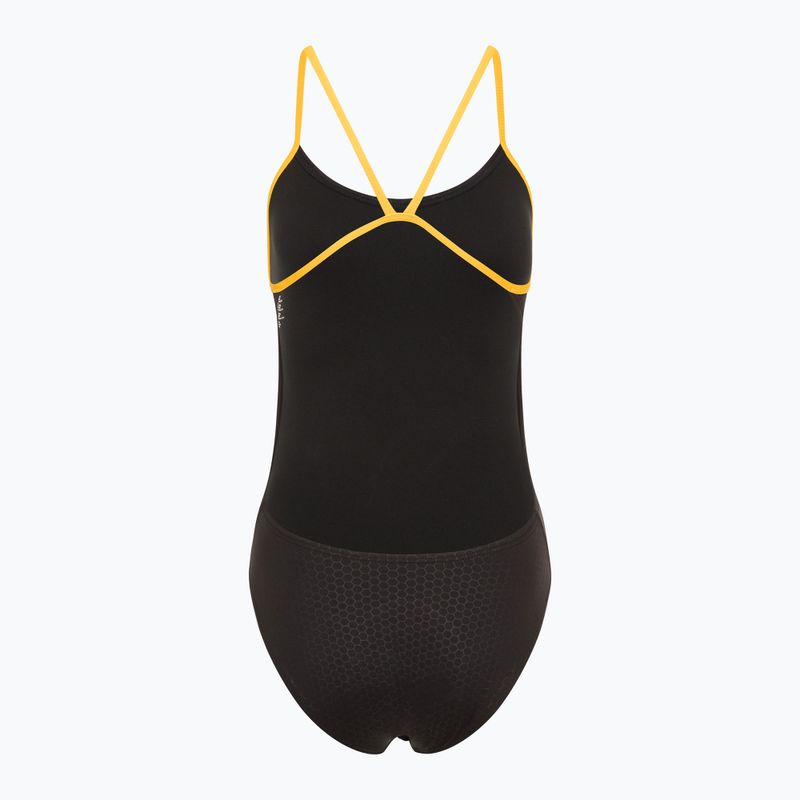 Costum de baie dintr-o bucată pentru femei TYR Hexa Cutoutfit black/gold 2
