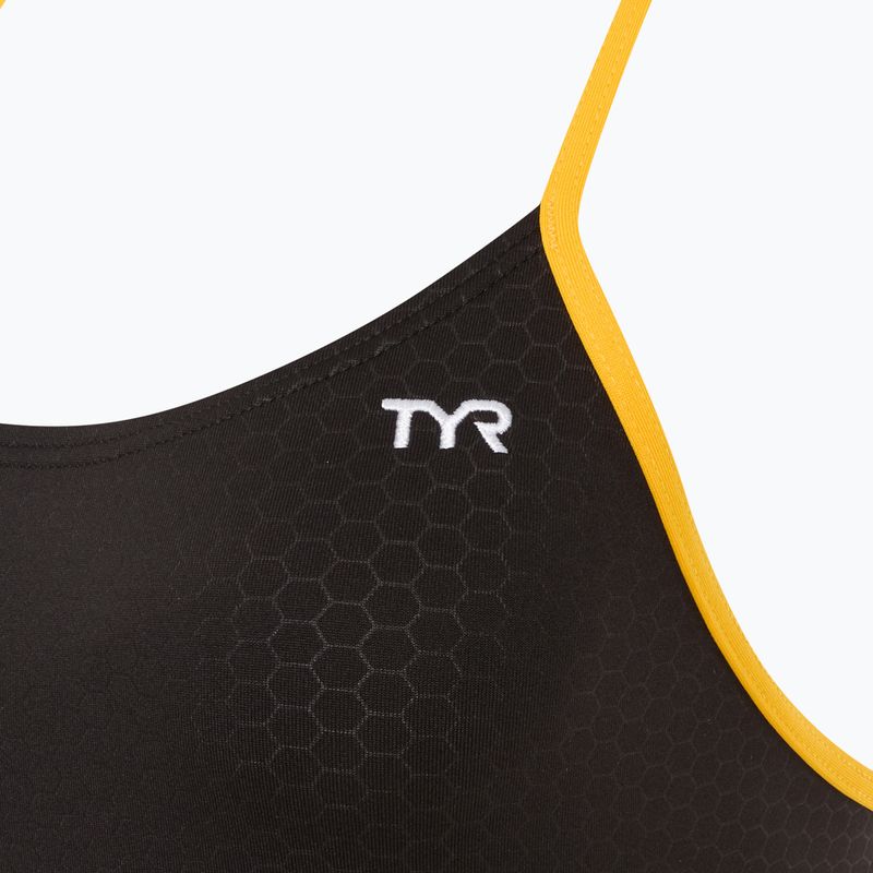 Costum de baie dintr-o bucată pentru femei TYR Hexa Cutoutfit black/gold 3