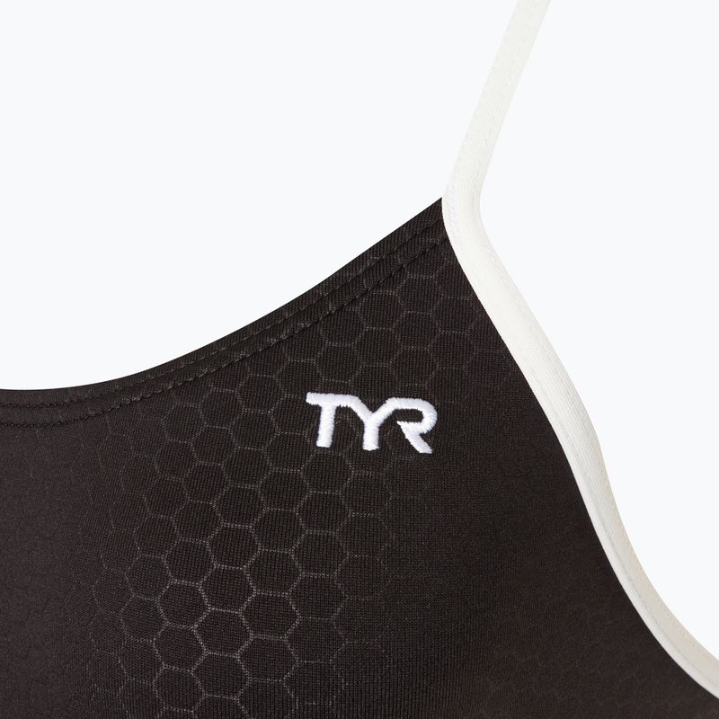 Costum de baie dintr-o bucată pentru femei TYR Hexa Cutoutfit black/white 3