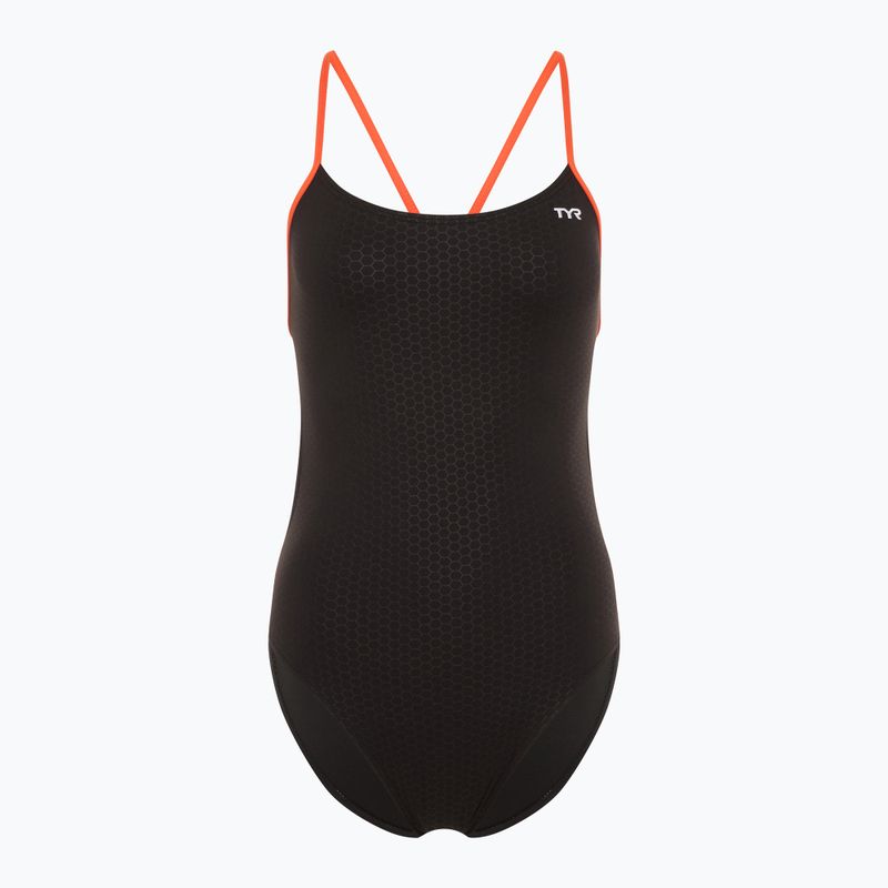 Costum de baie dintr-o bucată pentru femei TYR Hexa Cutoutfit black/orange