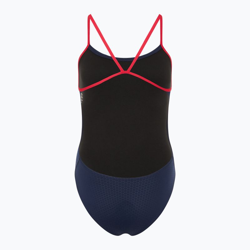 Costum de baie dintr-o bucată pentru femei TYR Hexa Cutoutfit navy/red 2