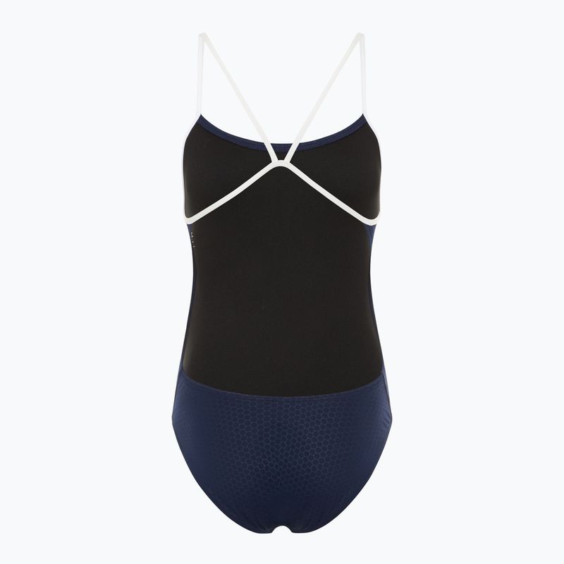 Costum de baie dintr-o bucată pentru femei TYR Hexa Cutoutfit navy/white 2