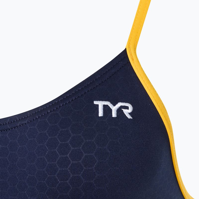 Costum de baie dintr-o bucată pentru femei TYR Hexa Cutoutfit navy/gold 3