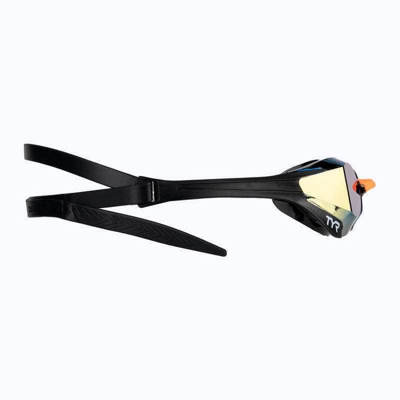 Ochelari de înot TYR Tracer-X Elite Mirrored gold/black 4