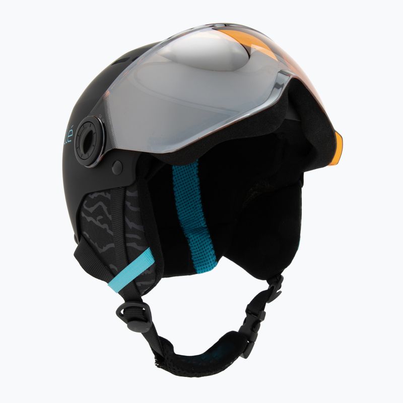 Cască de schi pentru copii  Bollé Quiz Visor Jr black/blue matte/orange gun 9