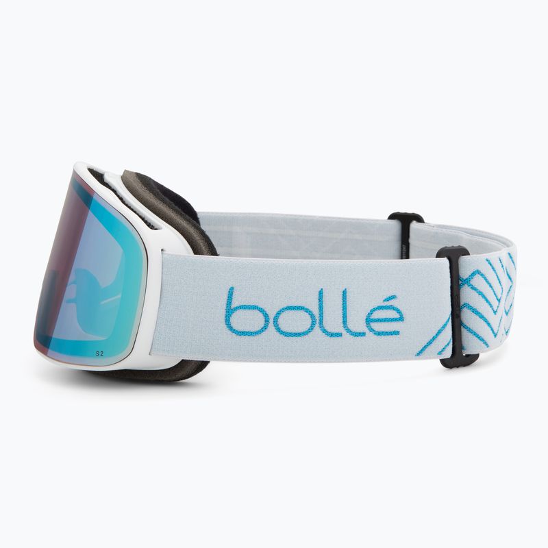 Ochelari de schi Bollé Nevada Small white metalic blue matte/azure 4