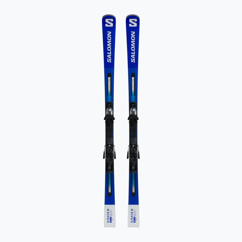 Salomon S Race GS 10 + M12 GW albastru și alb schiuri de coborâre L47038300