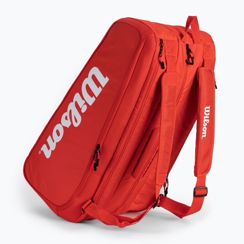 Geantă de tenis Wilson Super Tour 15 Pk, roșu, WR8010301
