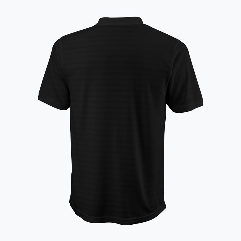 Tricou de tenis pentru bărbați Wilson Stripe Polo negru WRA789707 2