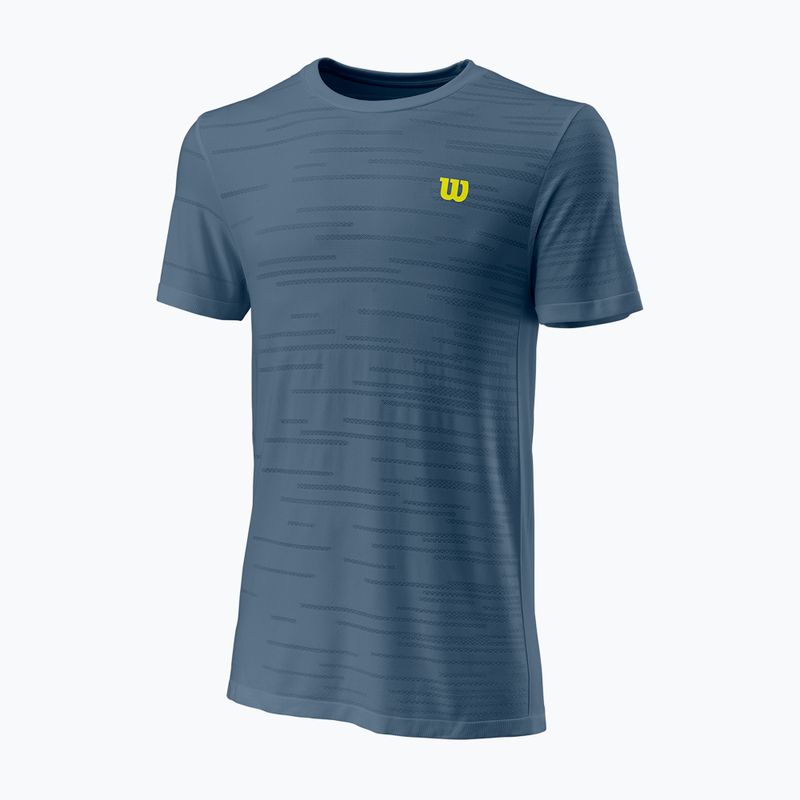 Tricou de tenis pentru bărbați Wilson KAOS Rapide SMLS Crew II albastru WRA813802