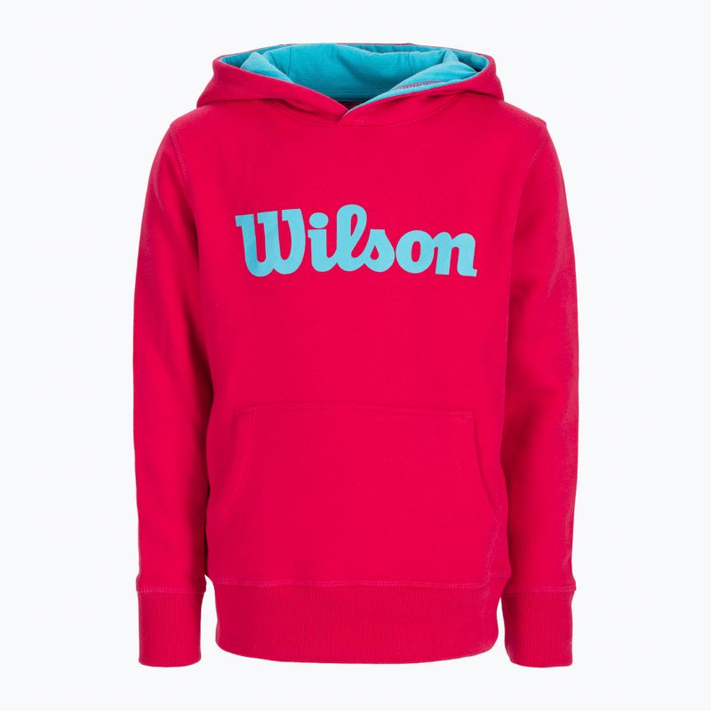 Tricou de tenis Wilson pentru copii Script Cotton PO Hoody roz WRA769221