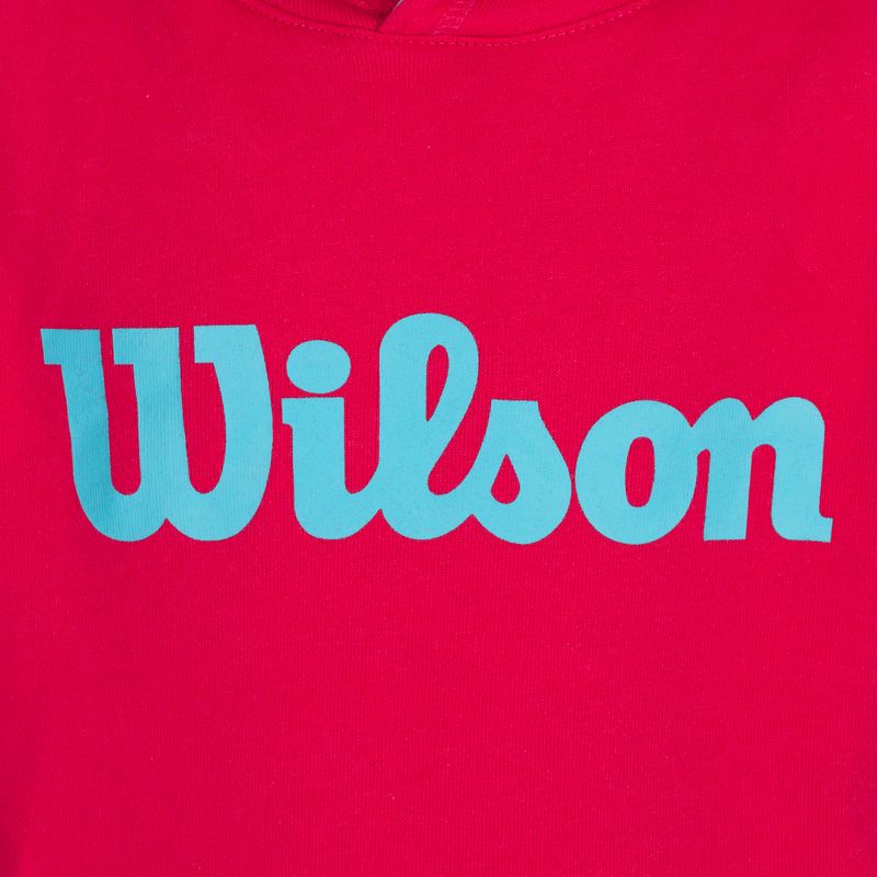 Tricou de tenis Wilson pentru copii Script Cotton PO Hoody roz WRA769221 3