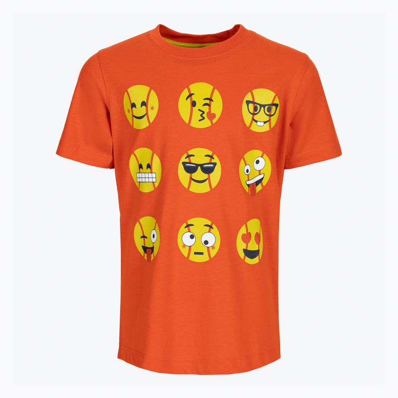 Tricou de tenis pentru copii Wilson Emoti-Fun Tech Tee portocaliu WRA807403