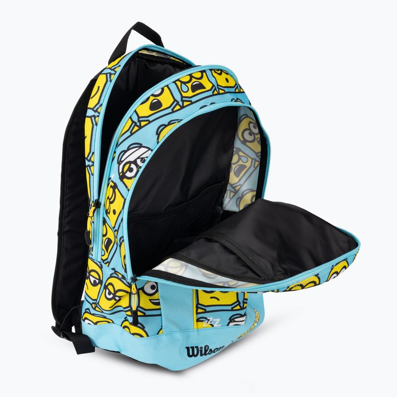 Wilson Minions 2.0 Echipa de tenis pentru copii albastru galben negru rucsac de tenis pentru copii 4
