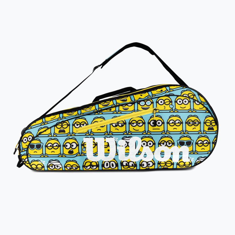 Geantă de tenis pentru copii Wilson Minions 2.0 Team 6 Pack albastru galben negru