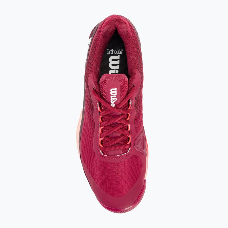 Încălțăminte de tenis pentru femei Wilson Rush Pro 4.0 Clay beet red/white/tropical peach 6