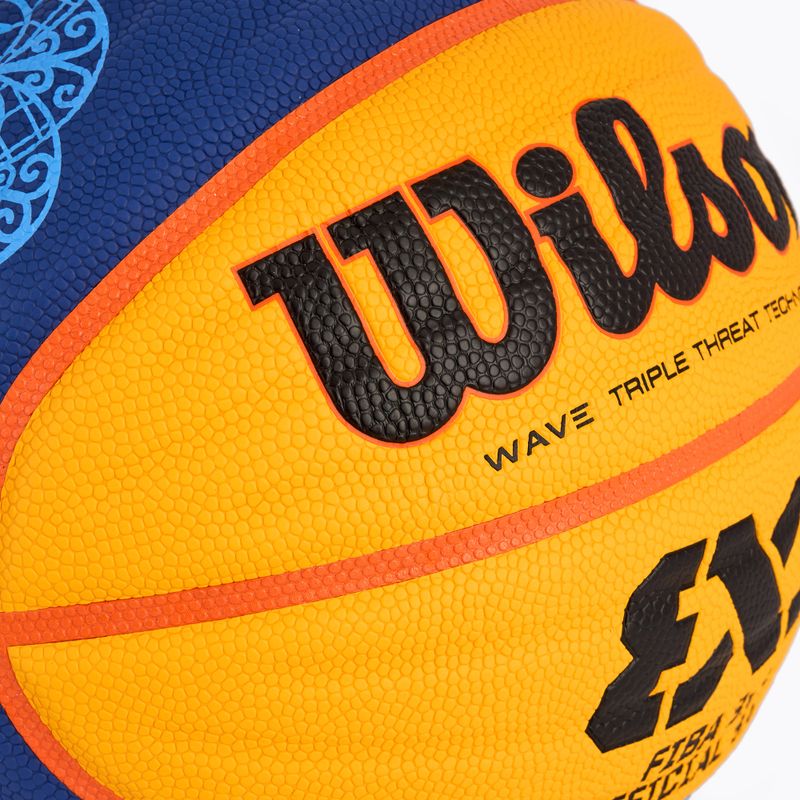 Minge de baschet Wilson Fiba 3x3 Game Ball Paris Retail 2024 blue/yellow mărime 6 3
