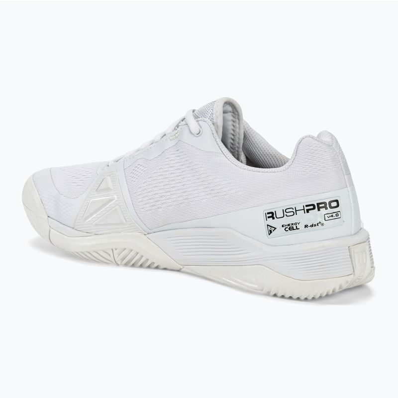 Încălțăminte de tenis pentru bărbați Wilson Rush Pro 4.0 white/white/black 3