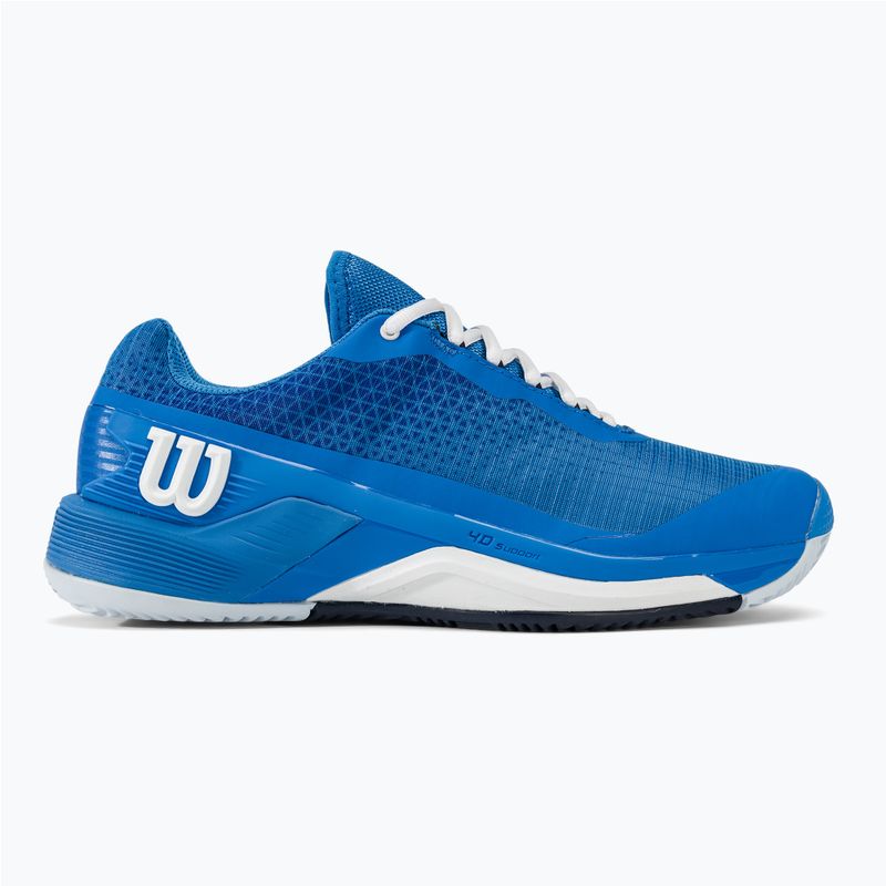 Încălțăminte de tenis pentru bărbați Wilson Rush Pro 4.0 Clay french blue/white/navy blazer 2