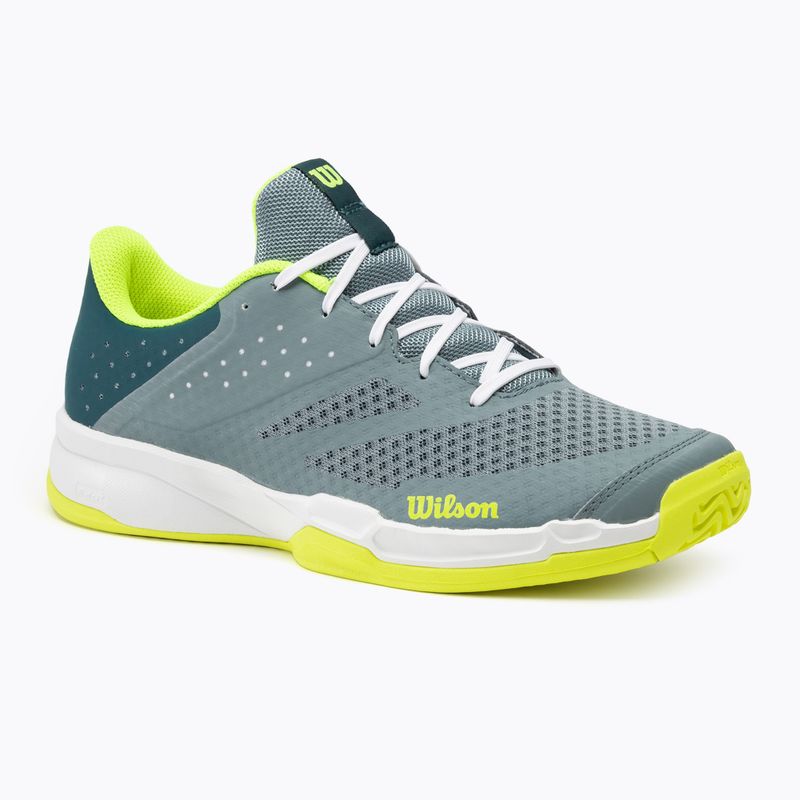 Încălțăminte de tenis pentru bărbați Wilson Kaos Stroke 2.0 stormy sea/deep teal/safety yellow