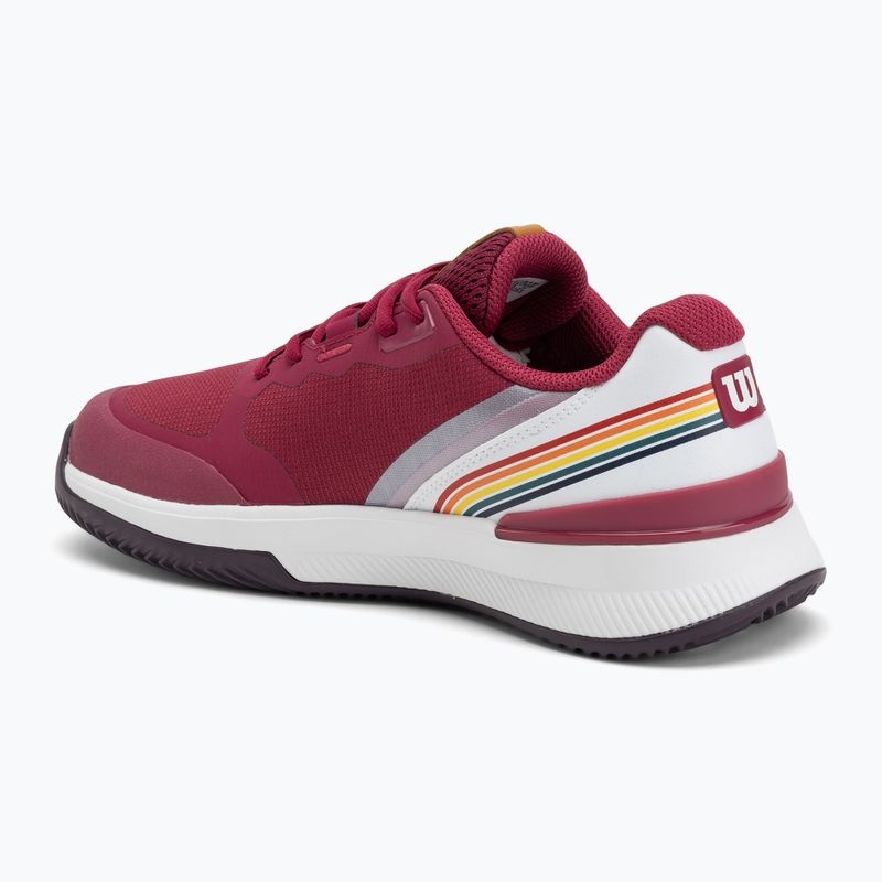 Pantofi de tenis pentru femei Wilson Intrigue Pro Clay W RG beaujolais/ alb/ prună perfect 3