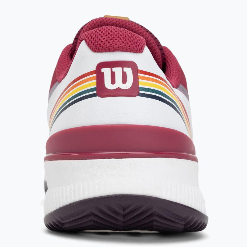 Pantofi de tenis pentru femei Wilson Intrigue Pro Clay W RG beaujolais/ alb/ prună perfect 6