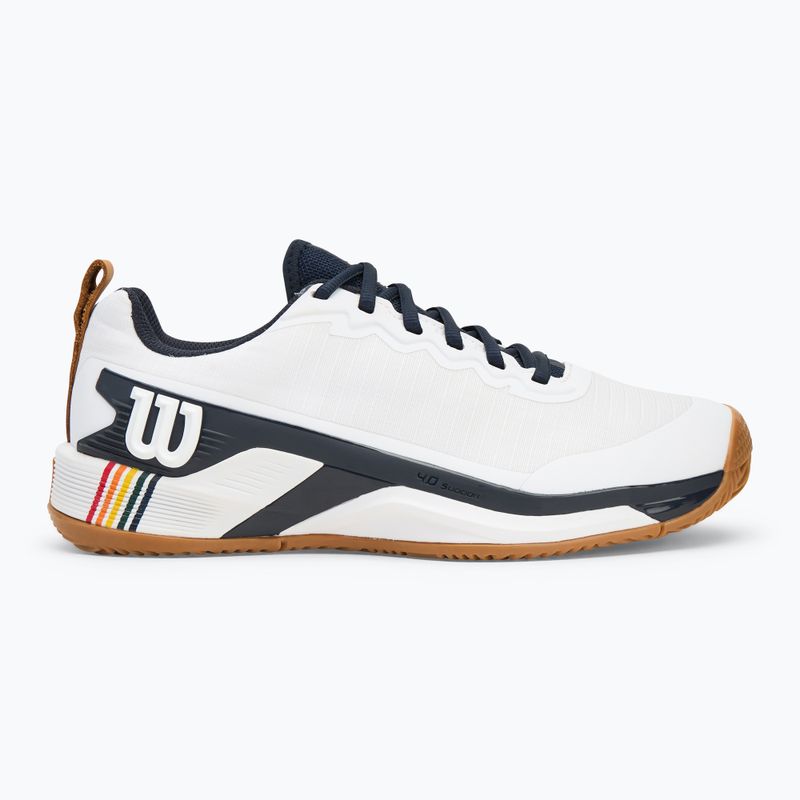 Pantofi de tenis pentru bărbați Wilson Rush Pro 4.5 Clay RG alb/marin blazer/ cauciuc 2