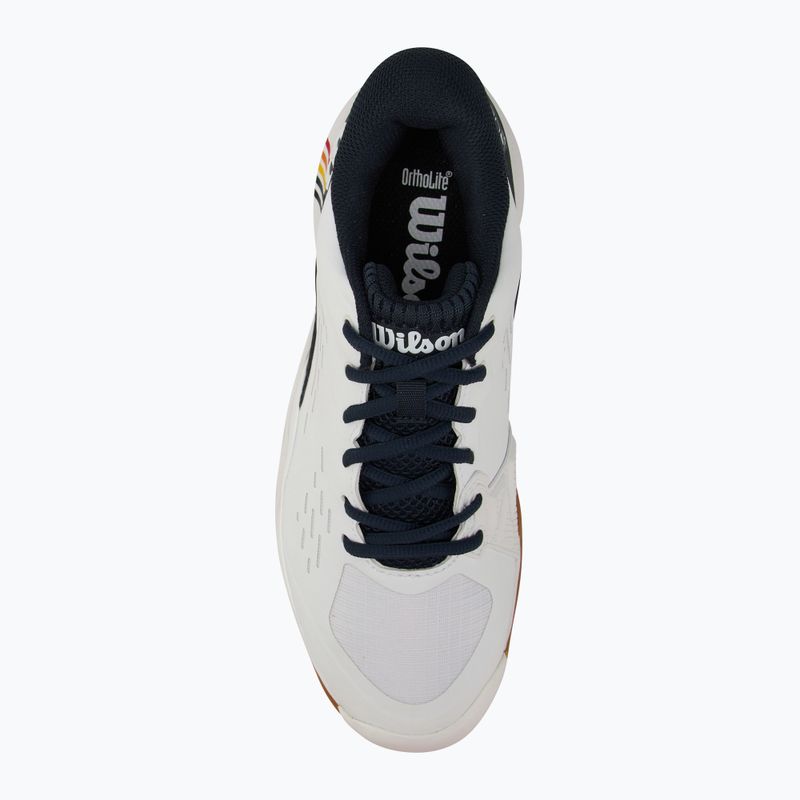 Pantofi de tenis pentru bărbați Wilson Rush Pro Ace Clay RG alb/marin blazer/ cauciuc 5