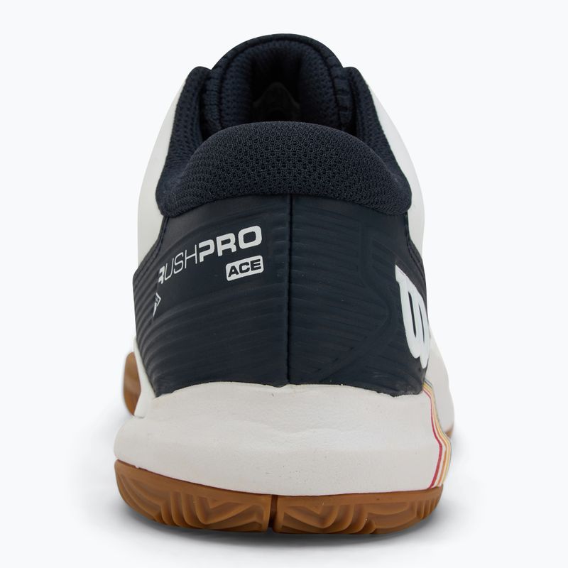 Pantofi de tenis pentru bărbați Wilson Rush Pro Ace Clay RG alb/marin blazer/ cauciuc 6