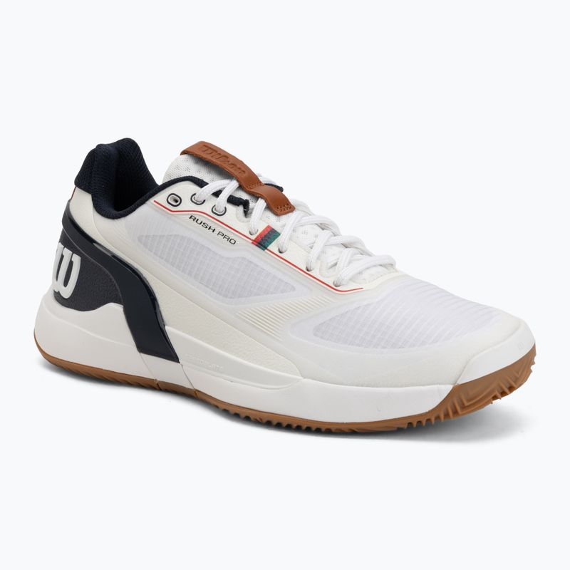 Încălțăminte de tenis pentru bărbați Wilson Rush Pro 5 Clay white/navy blazer/gum