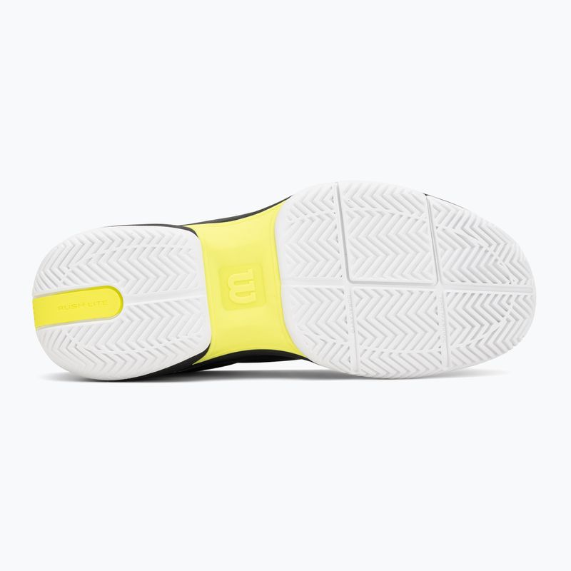Încălțăminte de tenis pentru bărbați Wilson Rush Lite 5 black/white/safety yellow 4