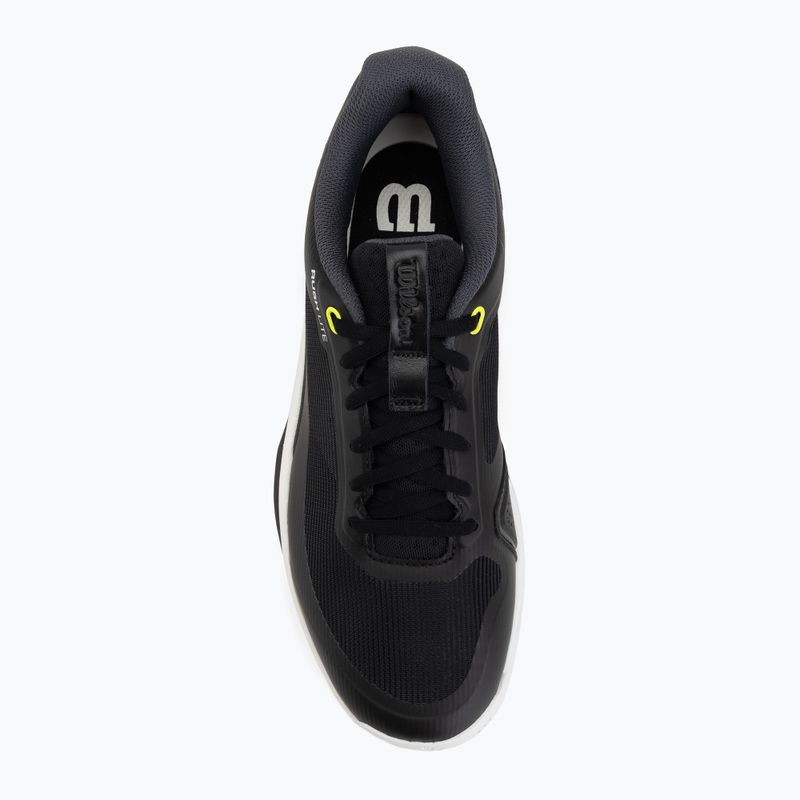 Încălțăminte de tenis pentru bărbați Wilson Rush Lite 5 black/white/safety yellow 5