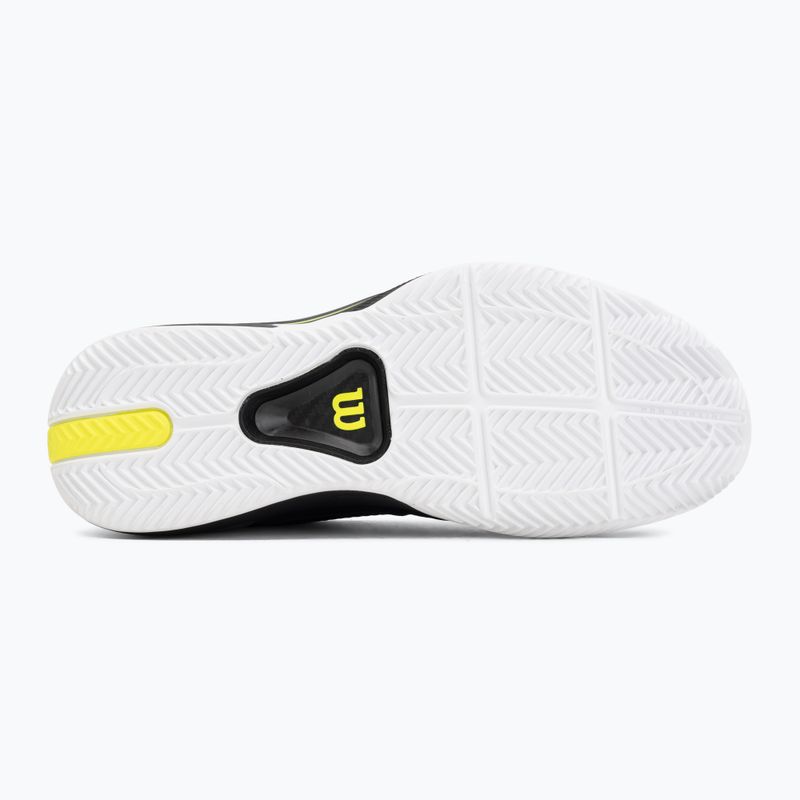 Încălțăminte de tenis pentru bărbați Wilson Rush Pro 5 Tour Clay black/white/safety yellow 4