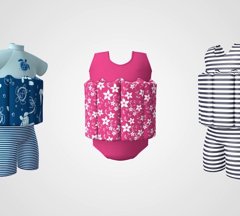 Costum de baie pentru copii Splash About Short John Insects albastru SJFSZBL1 4